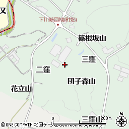 福島県二本松市下川崎団子森山周辺の地図