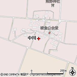 福島県喜多方市豊川町米室（中川）周辺の地図