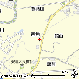 福島県二本松市渋川西角周辺の地図
