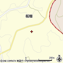 福島県二本松市木幡（桜畑）周辺の地図