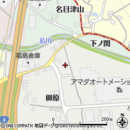 福島県二本松市小沢柳原周辺の地図