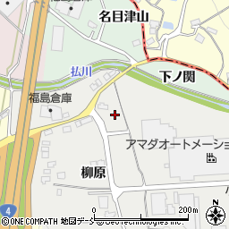 福島県二本松市小沢（柳原）周辺の地図