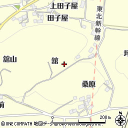福島県二本松市渋川舘周辺の地図