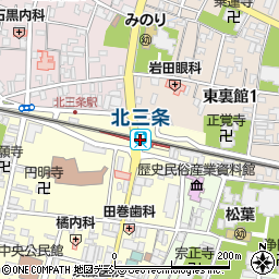 新潟県三条市周辺の地図