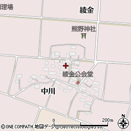 福島県喜多方市豊川町米室綾金周辺の地図