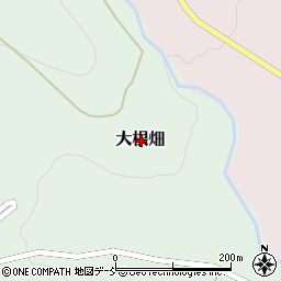 福島県二本松市大根畑周辺の地図