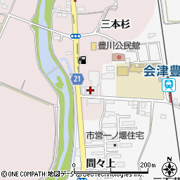 福島県喜多方市豊川町米室三本杉4984周辺の地図