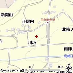 福島県二本松市渋川川坂周辺の地図