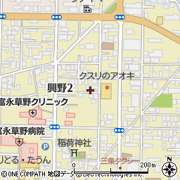新潟県三条市興野周辺の地図