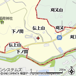 福島県福島市松川町下川崎下ノ関周辺の地図
