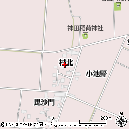 福島県喜多方市豊川町米室村北周辺の地図