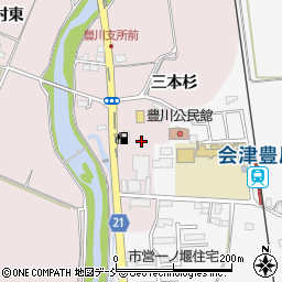 福島県喜多方市豊川町米室三本杉4982周辺の地図