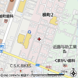 新潟県三条市横町周辺の地図