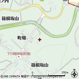 福島県二本松市下川崎篠根坂山周辺の地図