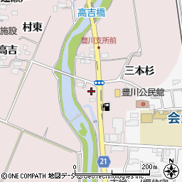 福島県喜多方市豊川町米室樋ノ下周辺の地図