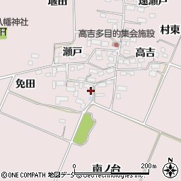 福島県喜多方市豊川町米室高吉周辺の地図