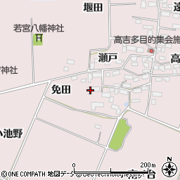 福島県喜多方市豊川町米室南ノ台周辺の地図