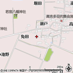福島県喜多方市豊川町米室（南ノ台）周辺の地図