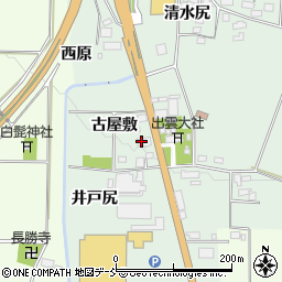 福島県喜多方市関柴町西勝古屋敷周辺の地図