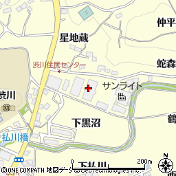 福島県二本松市渋川下黒沼周辺の地図