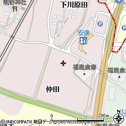 福島県二本松市米沢仲田周辺の地図