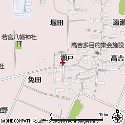 福島県喜多方市豊川町米室（瀬戸）周辺の地図