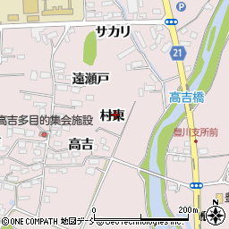 福島県喜多方市豊川町米室（村東）周辺の地図