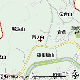 福島県二本松市下川崎西ノ内周辺の地図