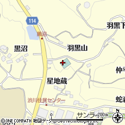 福島県二本松市渋川羽黒山周辺の地図