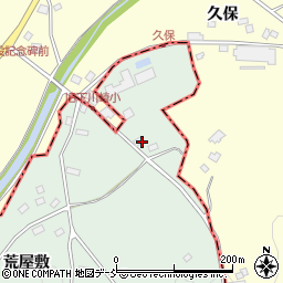 福島県二本松市下川崎姥坂周辺の地図