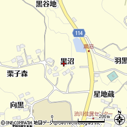 福島県二本松市渋川（黒沼）周辺の地図
