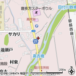 福島県喜多方市豊川町米室地蔵免5221周辺の地図