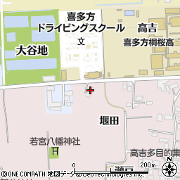 福島県喜多方市豊川町米室舘ノ越3-3周辺の地図