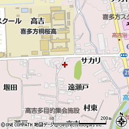 福島県喜多方市豊川町米室（遠瀬戸）周辺の地図
