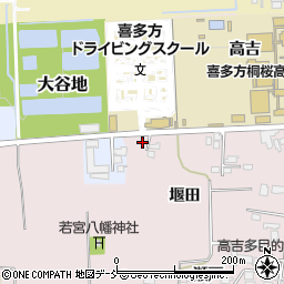 福島県喜多方市豊川町米室舘ノ越9周辺の地図