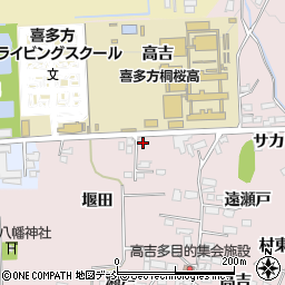 福島県喜多方市豊川町米室堰田周辺の地図