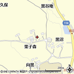 福島県二本松市渋川栗子森40-2周辺の地図
