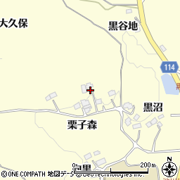 福島県二本松市渋川栗子森39周辺の地図