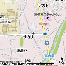 福島県喜多方市豊川町米室アカト5243周辺の地図
