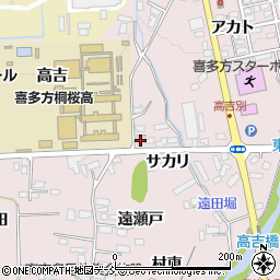 福島県喜多方市豊川町米室サカリ4212周辺の地図