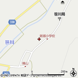 福島県西会津町（耶麻郡）新郷大字笹川（家ノ上）周辺の地図