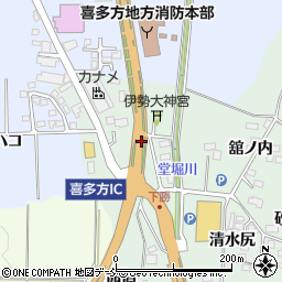 福島県喜多方市関柴町西勝西原周辺の地図
