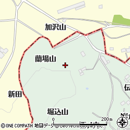 福島県二本松市下川崎蘭場山周辺の地図