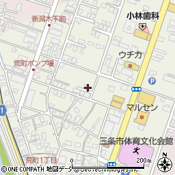 新潟県三条市荒町周辺の地図
