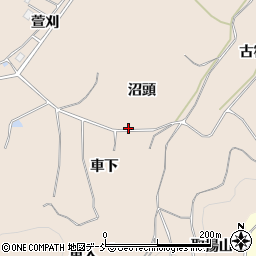 福島県二本松市吉倉沼頭周辺の地図