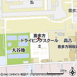 福島県喜多方市大谷地周辺の地図