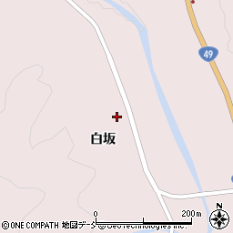 福島県耶麻郡西会津町宝坂大字宝坂白坂甲周辺の地図