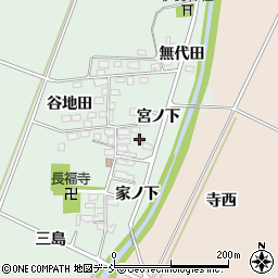 福島県喜多方市関柴町西勝宮ノ下周辺の地図