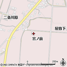 福島県喜多方市豊川町米室宮ノ前周辺の地図