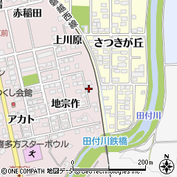 福島県喜多方市豊川町米室大上川原周辺の地図